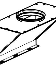 Side downgate 160x160 galv. SR25 M&M